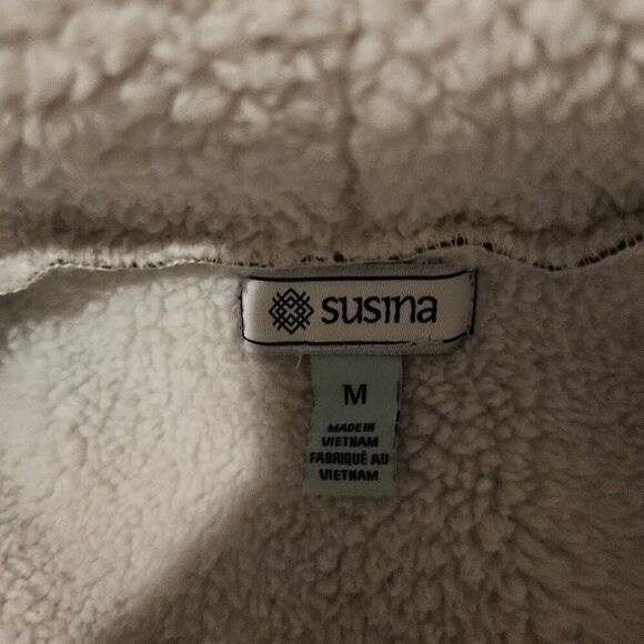 Sustina Fleece Wrap Vest Size Medium in Brown - Picture 3 of 6